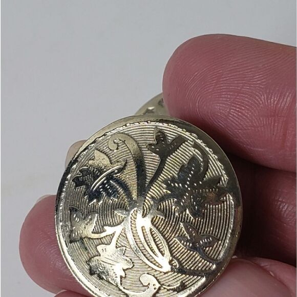 VINTAGE 1950s Platter Style Clip-On Earrings - Picture 7 of 7